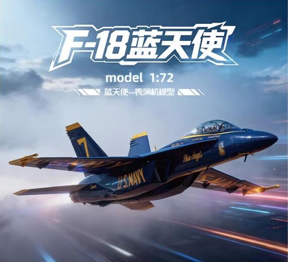 1:72 F/A-18 Blue Angel Aircraft Model, Zinc Alloy Military