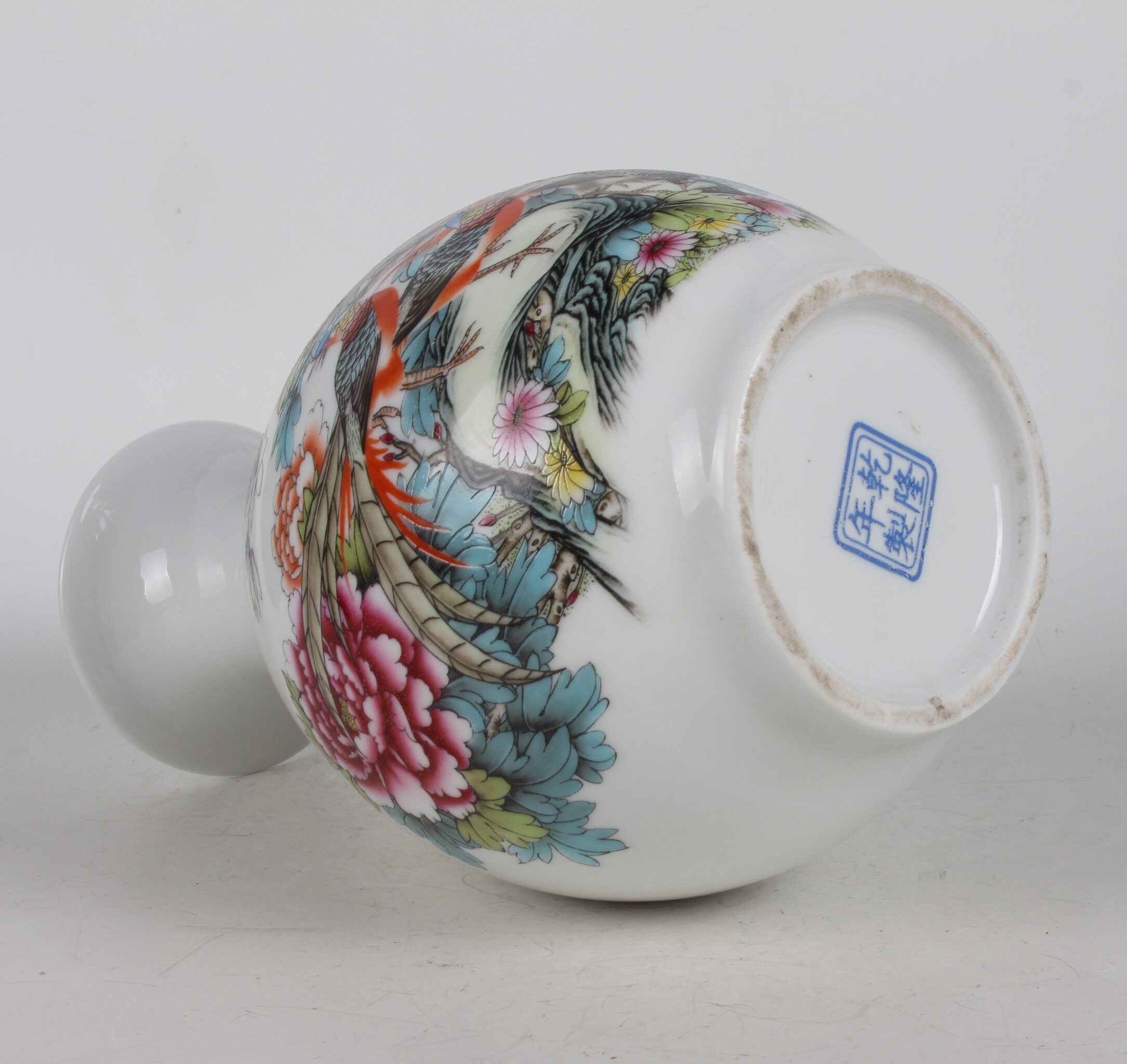 カラフルな手描き陶器花瓶 トルコ陶器 花瓶 一輪挿し フラワーベース 高さ20×直径12cm