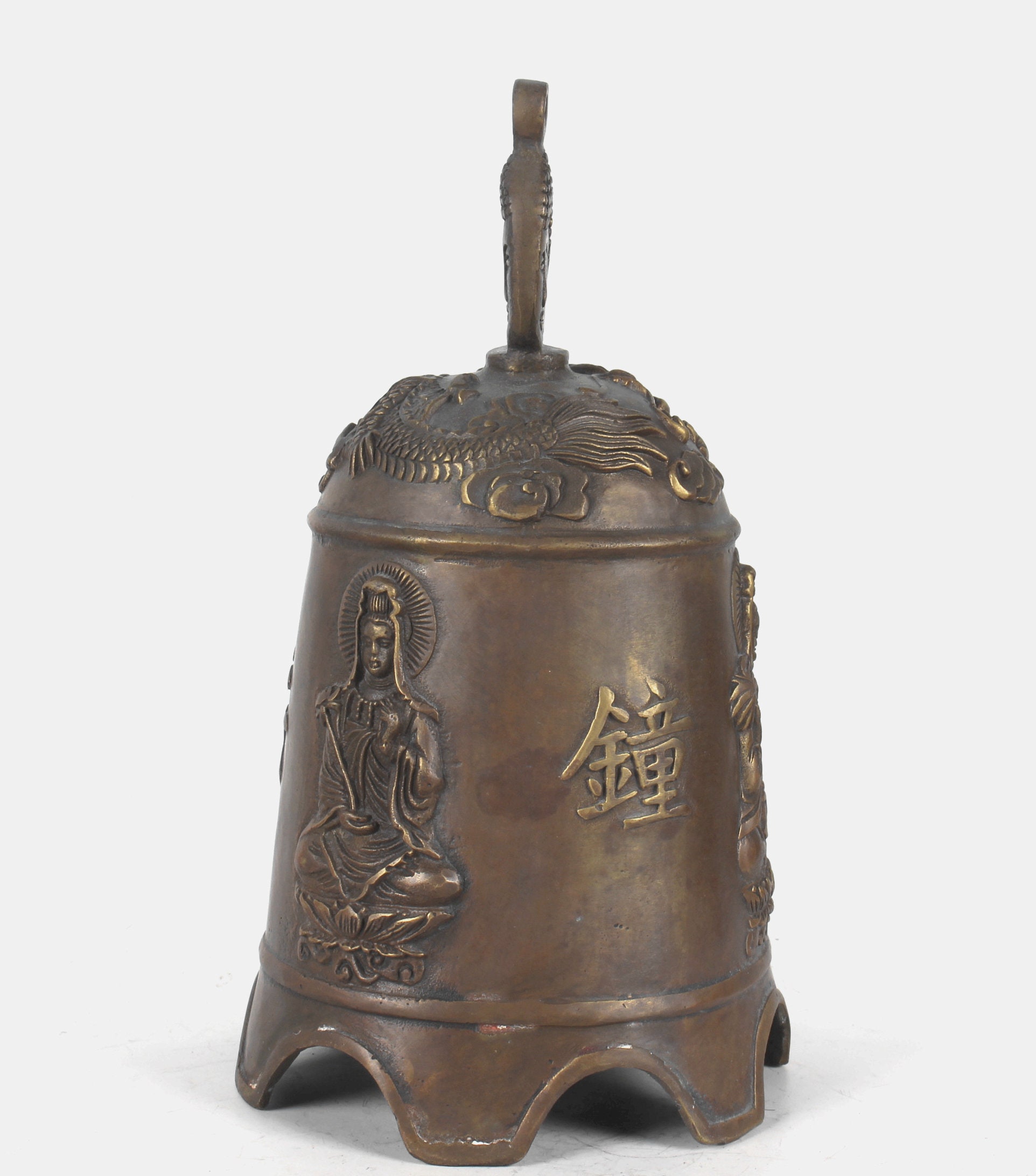 Folk Collection of Hand-carved Brass Bell Statue - Etsy