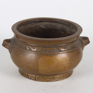 Hand-made bronze censer from folk collection