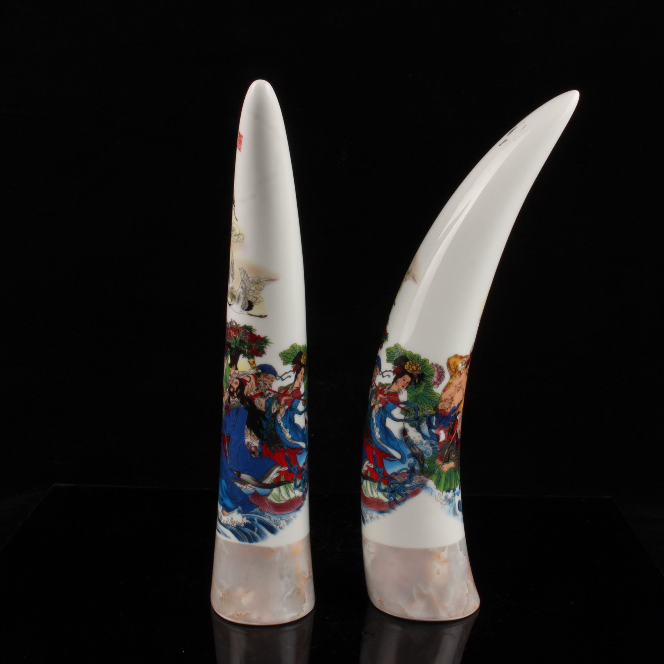 中国景徳鎮陶磁器手描き八仙人物柄飾り - Etsy 日本