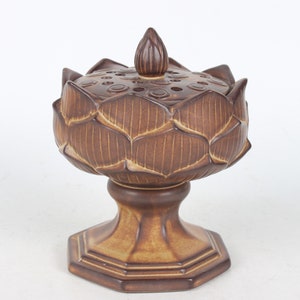 Folk collection hand-carved purple sand incense burner
