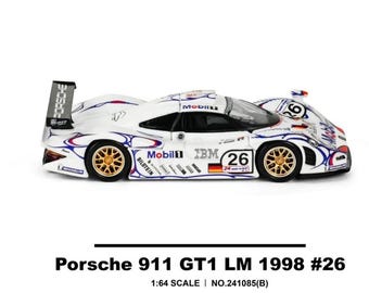 1:64 Scale 1998 Porsche 911 GT1 LM Race Car #26 Diecast Model - Etsy