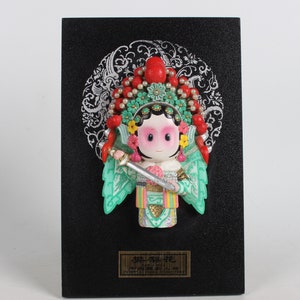 Hand-painted lacquer mask of Fan Li Hua statue