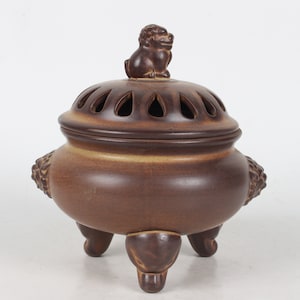 Folk collection hand-carved purple sand incense burner