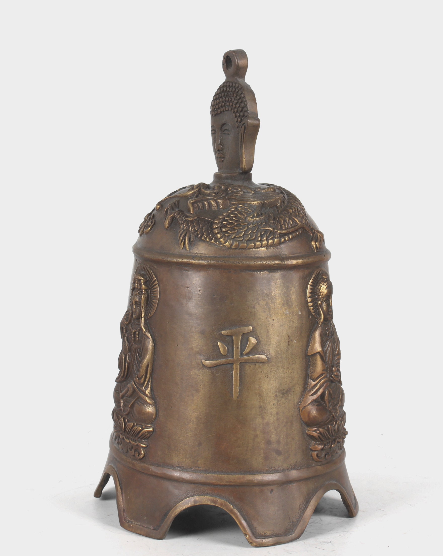 Folk Collection of Hand-carved Brass Bell Statue - Etsy