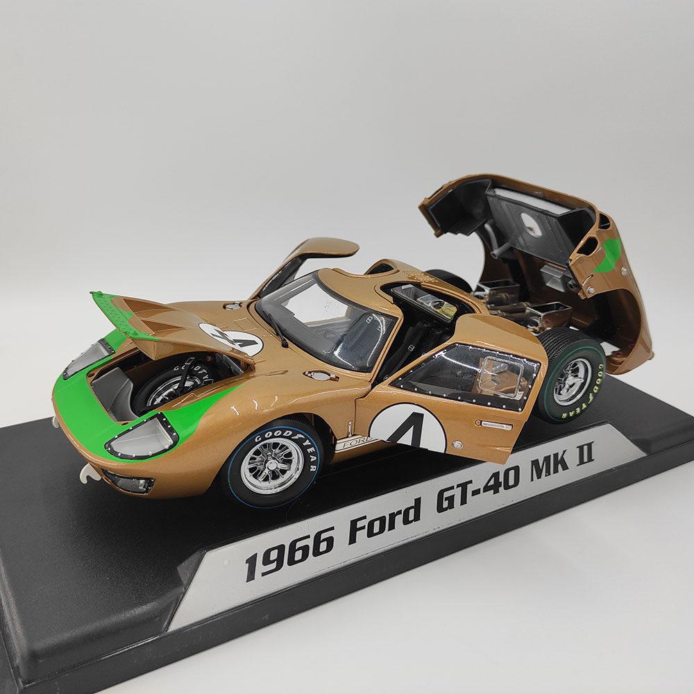 SHELBY 1/18 1966 Ford GT-40 No. 4 Alloy Car Model Gold - Etsy