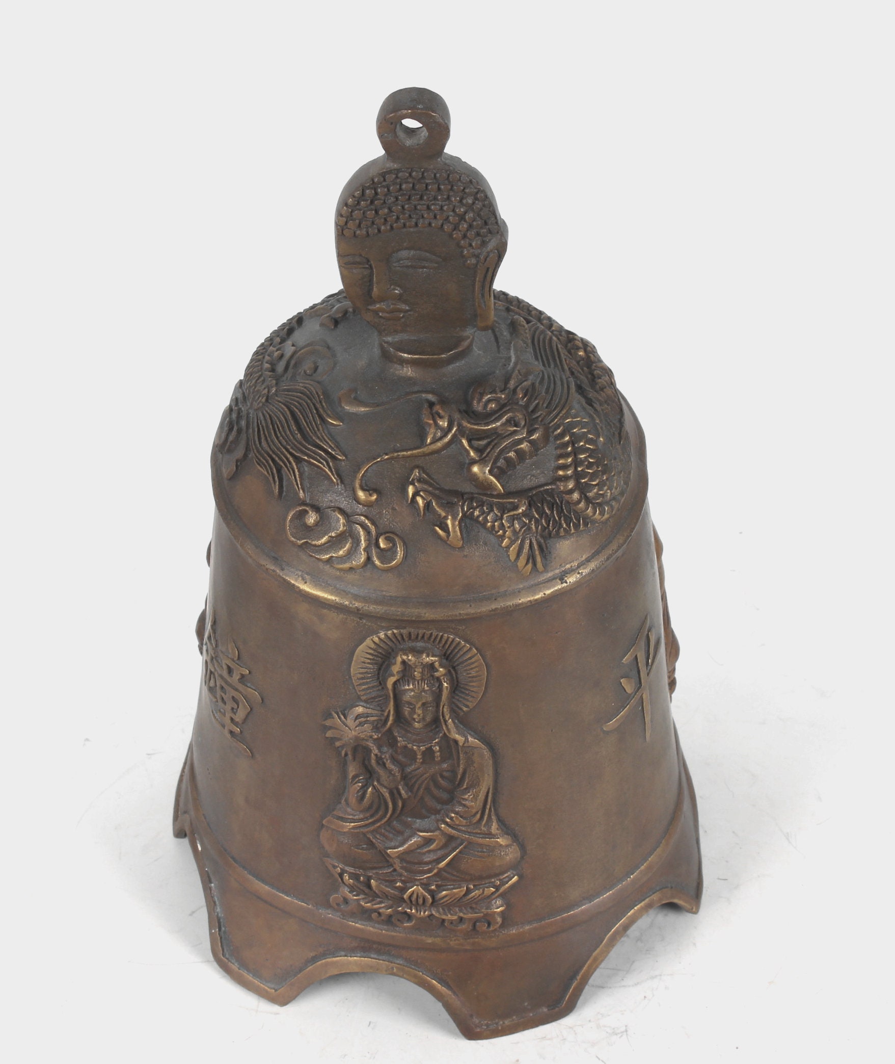 Folk Collection of Hand-carved Brass Bell Statue - Etsy