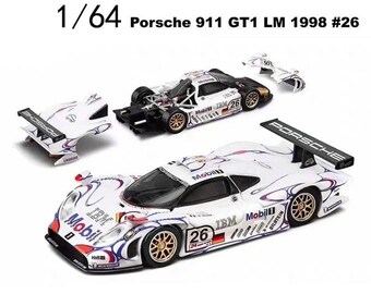 1:64 Scale 1998 Porsche 911 GT1 LM Race Car #26 Diecast Model - Etsy