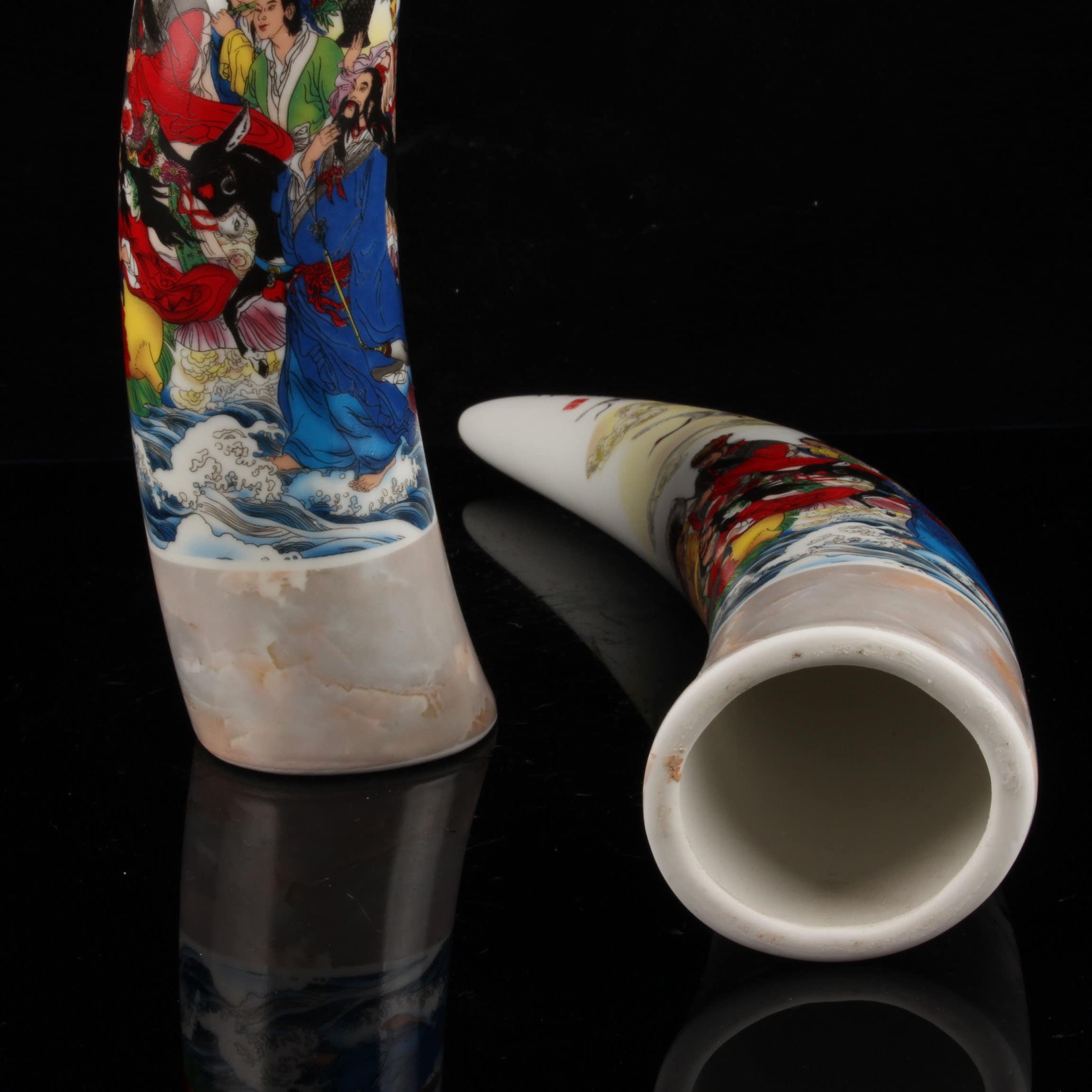 中国景徳鎮陶磁器手描き八仙人物柄飾り - Etsy 日本