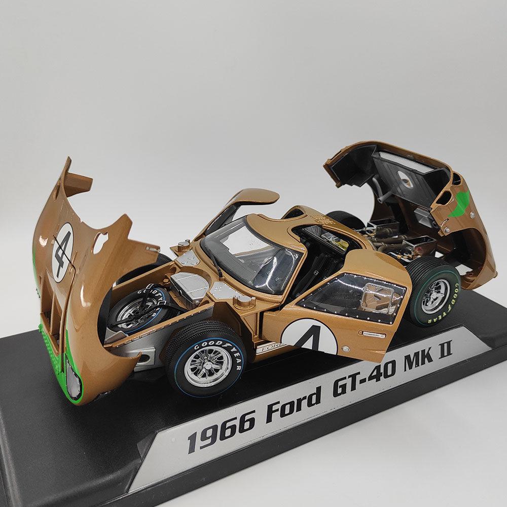 SHELBY 1/18 1966 Ford GT-40 No. 4 Alloy Car Model Gold - Etsy