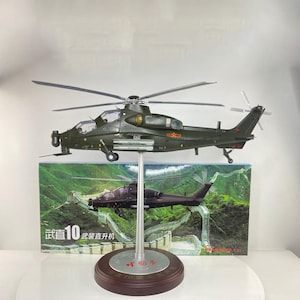 Diecast 60cm Armed Straight Ten Helicopter Militarized Combat Alloys & Plastics Model 1:24 Scale Toy Gift Collection Display