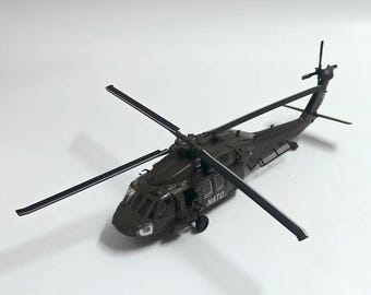 手作りのダイキャスト製 1/72スケール UH-60 ブラックホーク