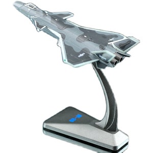 Diecast J-20 Militarized Combat Fighter Alloy Model 1:144 Scale Toy Gift Collection Simulation Display Decoration