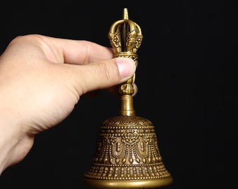 Copper hand cranked bell