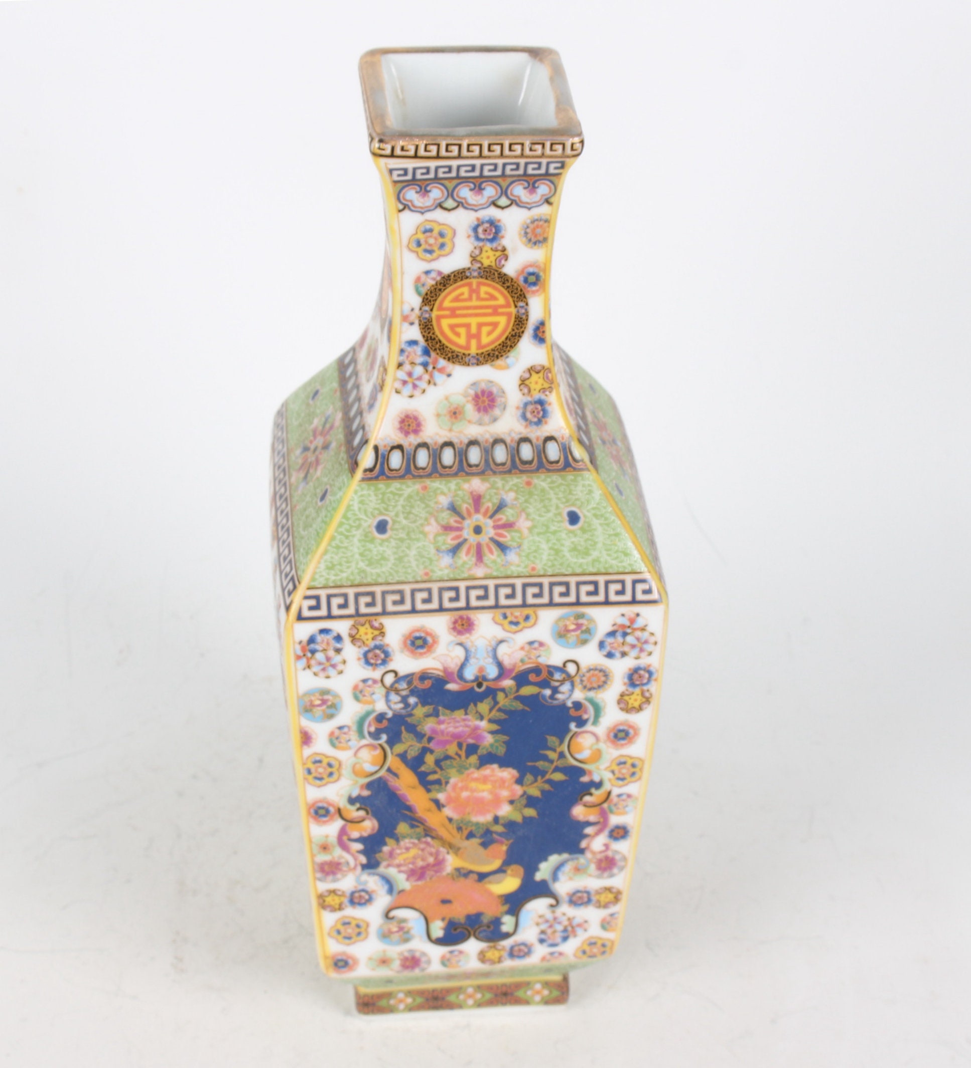 手描き山水画陶器花瓶 手描きの陶器の花瓶の民俗コレクション - Etsy 日本