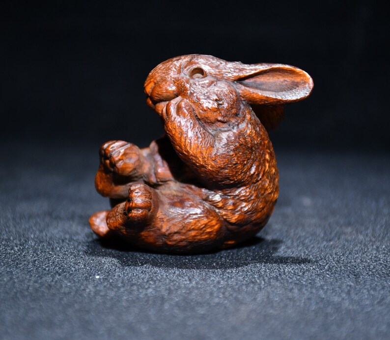 Boxwood Rabbit A Folk Collection of Hand-carved Boxwood Rabbit Statues - Etsy