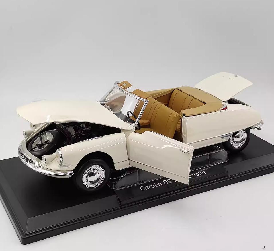 NOREV Citroen DS 19 ミニカー 1:18 NOREV 1:18 Citroen DS 19 Cabriolet Convertible White Alloy Car
