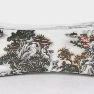 Coussin Qianlong W Mark en porcelaine, motif de peinture de paysage peint à la main de la Chine