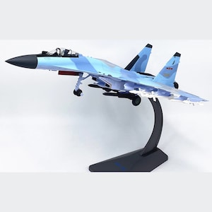 Diecast Alloy Model of Chinese SU-35 Militarized Combat Fighter Aircraft 1:144 Scale Toy Gift Collection Simulation Display