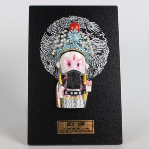 Hand-painted lacquer mask of Liu Bei statue