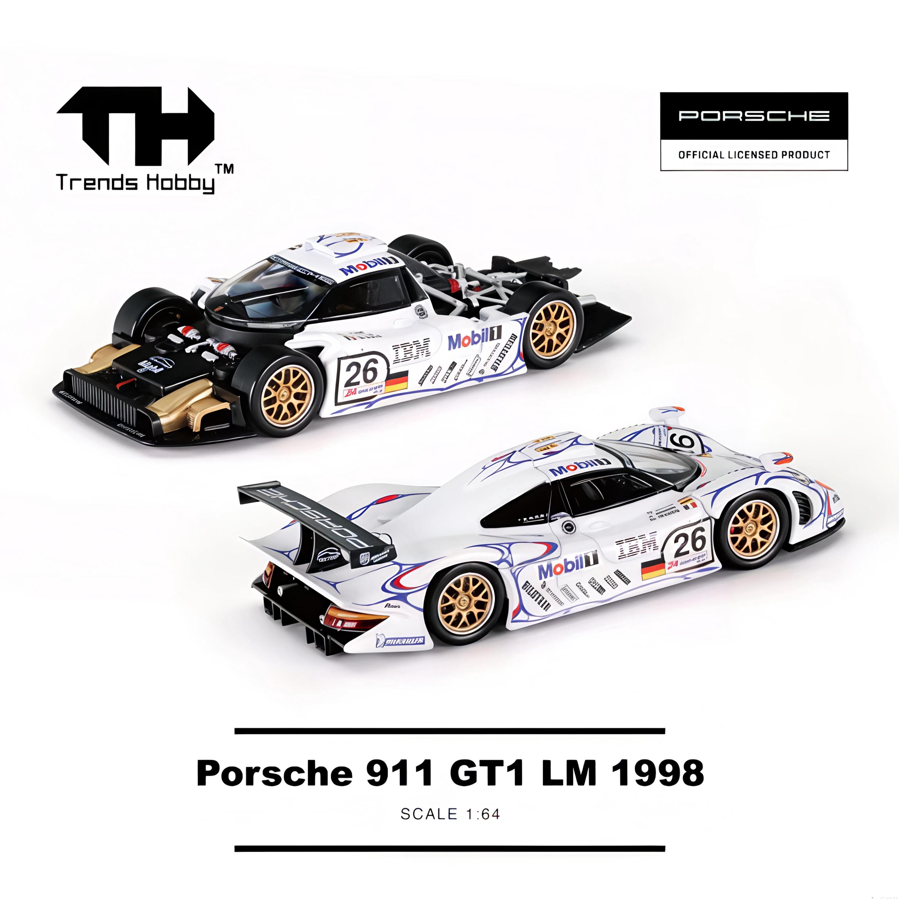 1:64 Scale 1998 Porsche 911 GT1 LM Race Car #26 Diecast Model - Etsy
