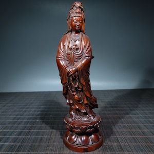 A folk collection of hand-carved boxwood  statues