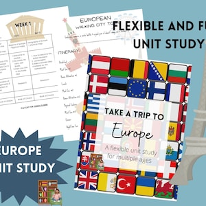 Unit Study Homeschool, Europe Geography, Map Drills, World Tour Unit Study, Culture Unit Study for Home Education, 5th grade unit study,,