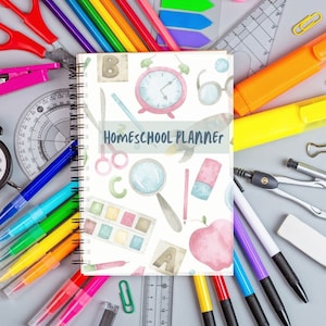 Planejador de ensino em casa para impressão, cronograma de ensino em casa, planejador diário para escola, planejador semanal, planejamento de ensino em casa para impressão, planejador de estudo de unidade