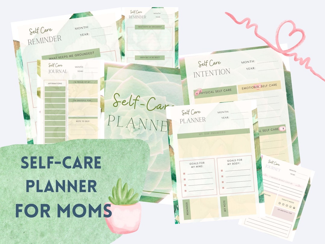 Self Care Planner, Self Care Journal for Moms, Self Love Gift for Moms ...