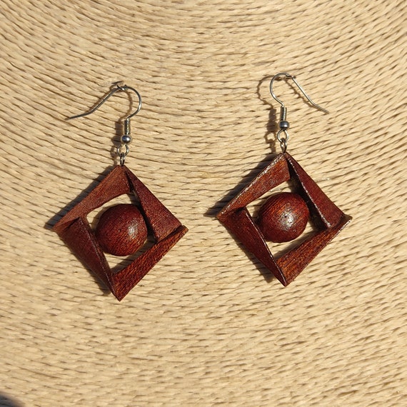 Buy Alabaster Lace Wood Leather Teardrop Earrings, Neutral Earrings, Wooden  Earrings, Wood Earrings, Spring Accessories, Lightweight Earrings Online in  India - Etsy