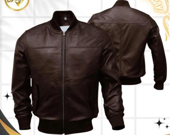 Leather Jacket, Winter Jacket, real Leather Coat Bomber, Gifts For Him, Leather Anniversary, customize leather jacket, bomber jacket