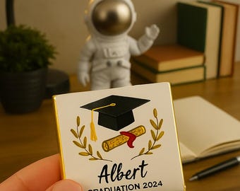 Bomboniere di cioccolato personalizzate per la laurea - Nome personalizzato Madlen Candy (classe del 2026)