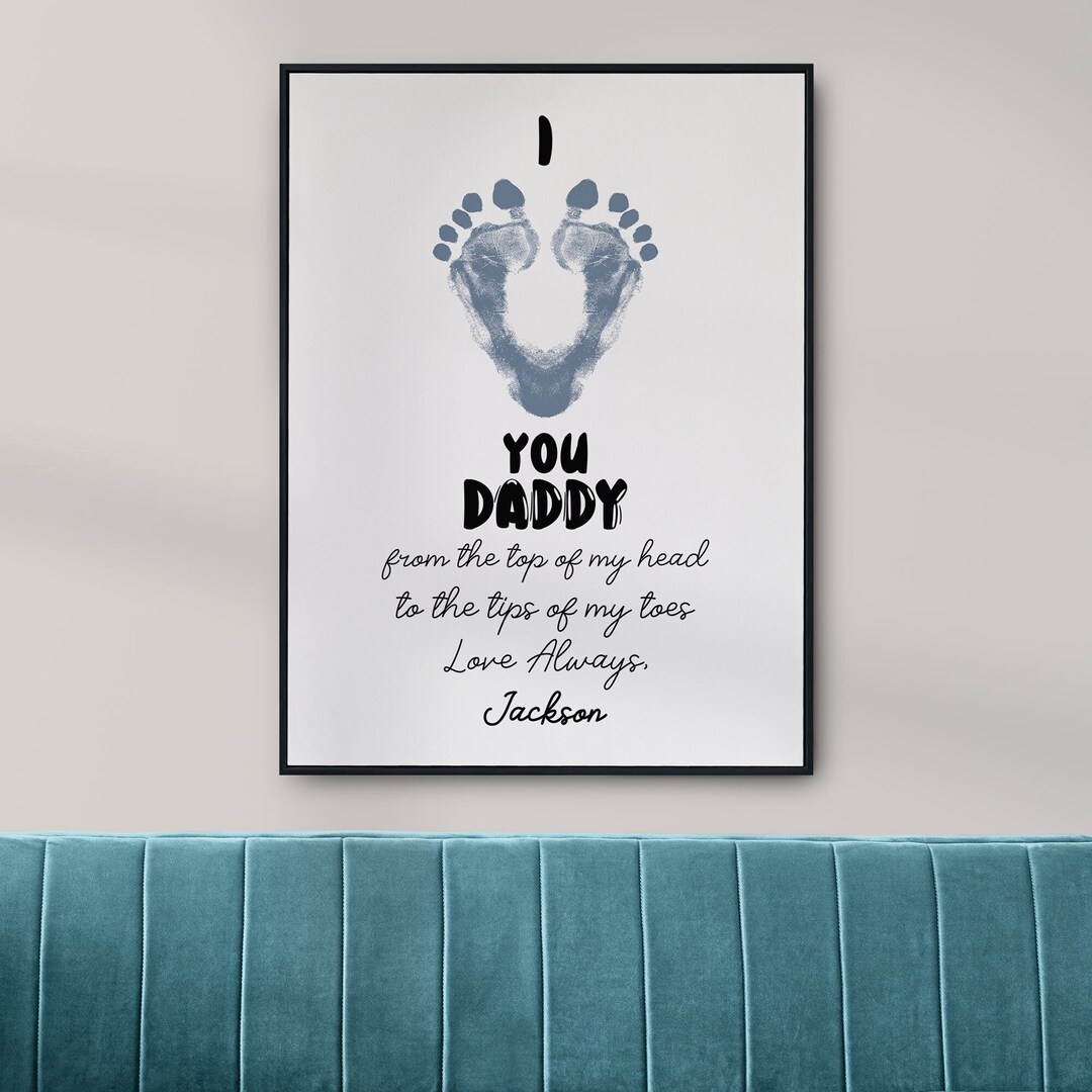 Father's Day Footprint Keepsake for Dad Father's Day Footprint Craft ...