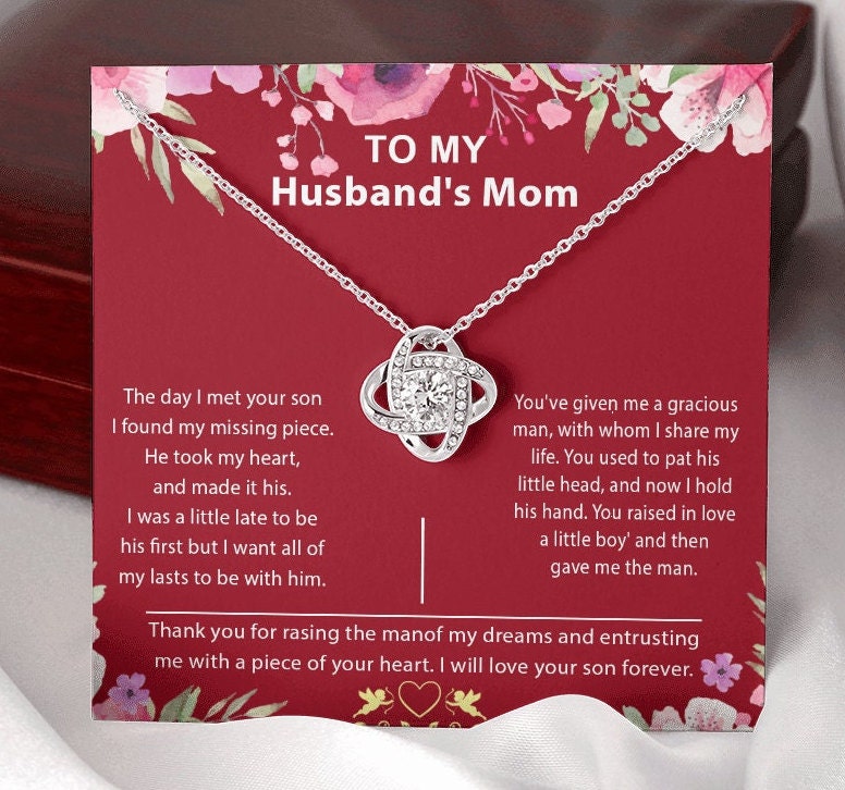 Mother's Day Gifts for Husband's Mom to My Husband's Mom Necklace