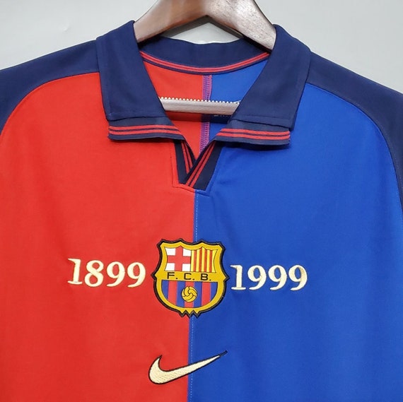Boer circulatie Verkleuren Barcelona Home 1999-2000 Retro Jersey / Retro Barcelona Jersey - Etsy
