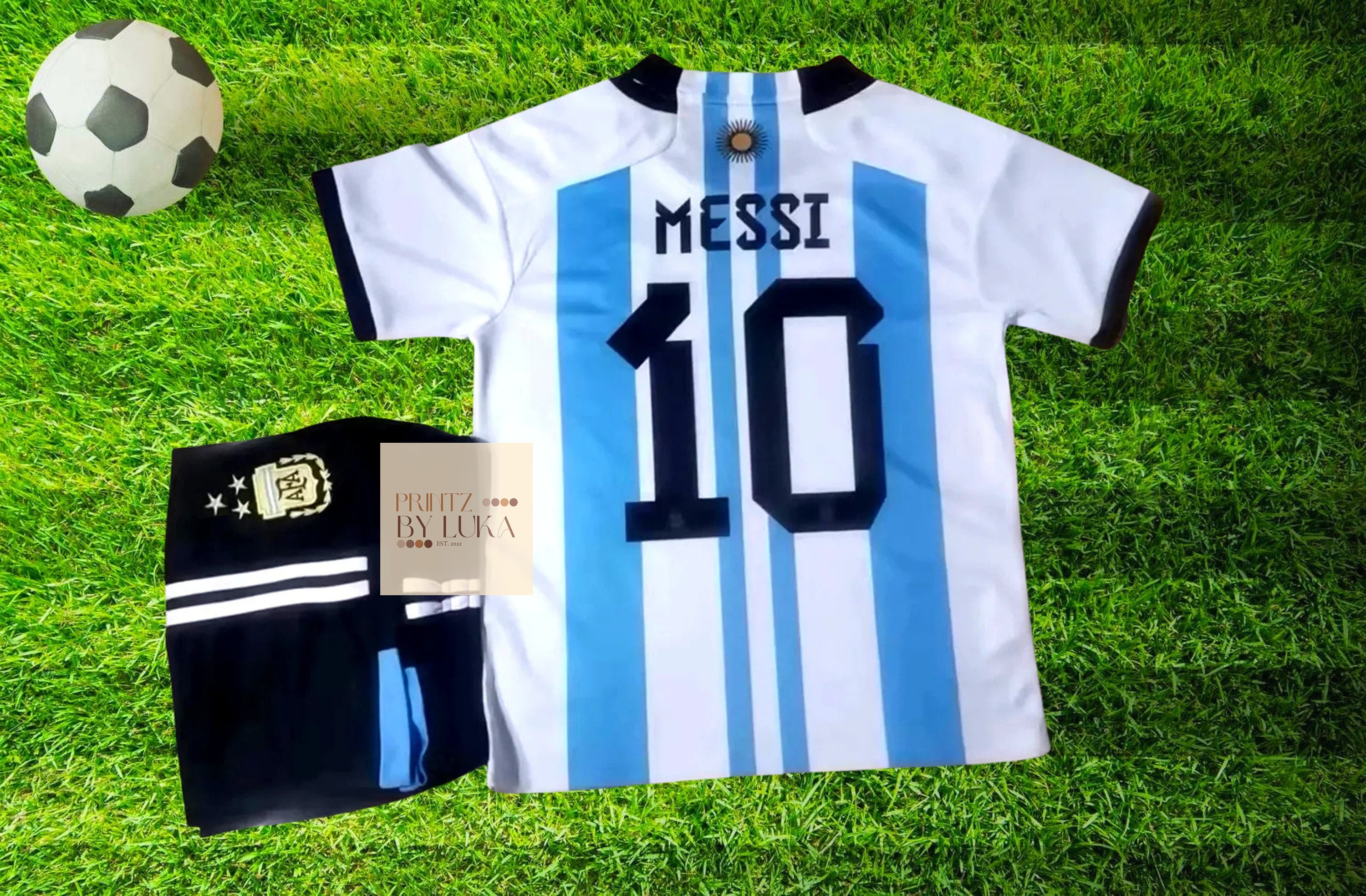 Adidas Youth Argentina '22 Lionel Messi #10 Home Replica Jersey