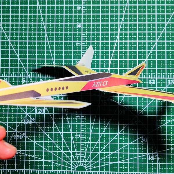 Download PaperCraft, 3D paper model plane, paper craft plane, digital file plans, Diy paper model, REAL FLY! MODEL 03