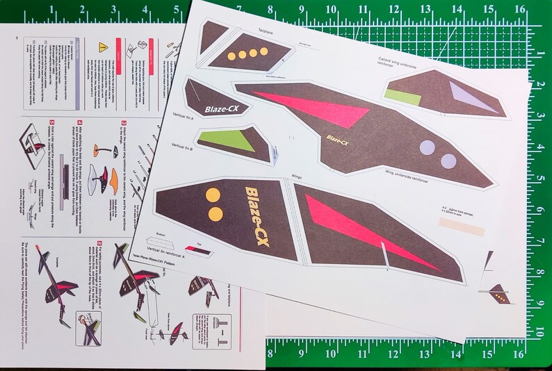 Kit Papercraft, 3D Paper Model Plane, Paper Craft Plane, Digital File ...