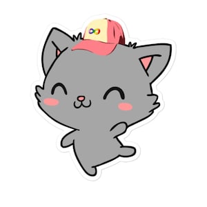 Rainbow Infinity Cat Sticker, Rainbow infinity Sticker, Autocollant Autisme, autocollant autiste, autocollant neurodivergent, autocollant handicapé