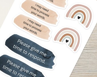 Autism Stickers, Autistic Stickers, Neurodivergent sticker, ASD Stickers, Sensory Processing Stickers, SPD stickers, Communication stickers