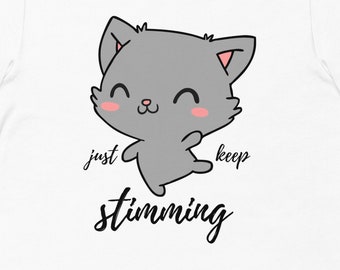 Just Keep Stimming - Koszulka z autyzmem, Koszulka z autyzmem, Koszulka z ASD, Koszulka ze stymulacją, Koszulka z ADHD, Koszulka z neuroatypowością, kwestie zdrowia psychicznego, neuroatypowość