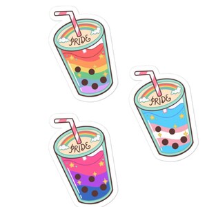 PRIDE STICKERS, pegatinas LGBT, pegatinas lgbtq, pegatinas de té boba, pegatinas de orgullo gay, pegatinas trans, pegatinas de orgullo trans, pegatinas de orgullo bi
