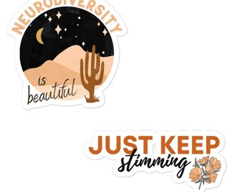 Neurodiversity Sticker, Stimming Sticker, Just Keep Stimming, Autismus Sticker, ADHS Sticker, Angst Sticker, ASD Sticker, Neurodiverse