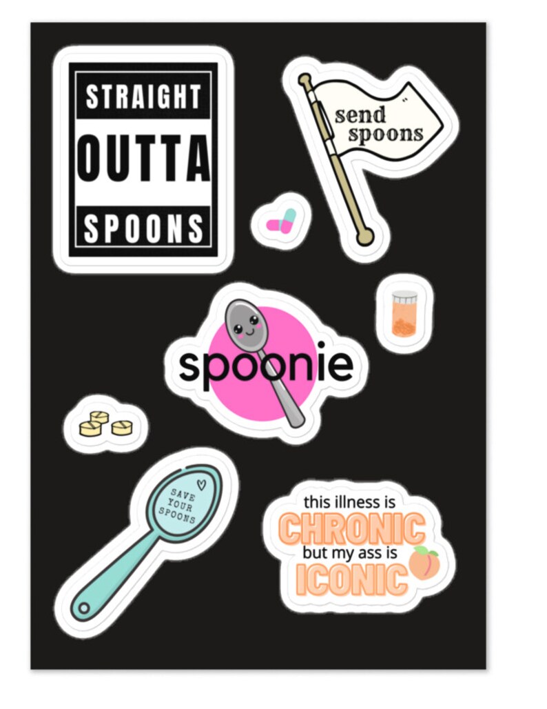 Spoonie Sticker Spoon Theory Sticker Spoonie Gift Etsy