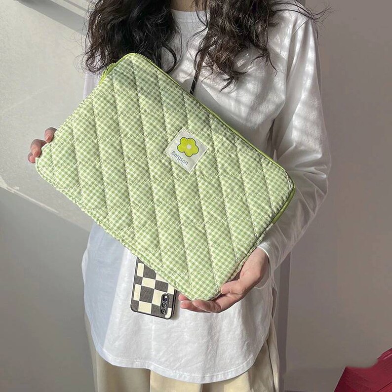Quilted Laptop Sleeve Case Floral Macbook Pro Case Ipad Etsy UK