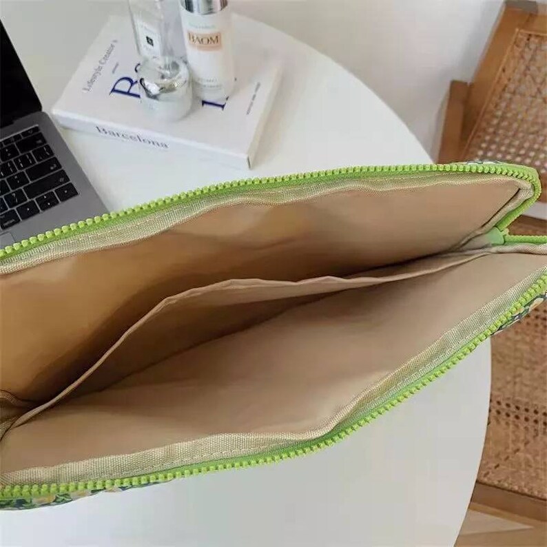 Quilted Laptop Sleeve Case Floral Macbook Pro Case Ipad Etsy UK