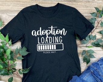 Adoption Loading Dark TShirt Bella Canvas Adoption Foster Baby Gift | Jessica Leslie