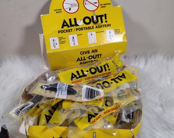 VTG 1988 All Out Tragbarer Aschenbecher 37 Count