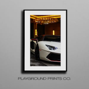 Digital Print Artwork Frame Download | Lamborghini Aventador Minimalist Car Poster Image |High Resolution Photo INSTANT Download for Display